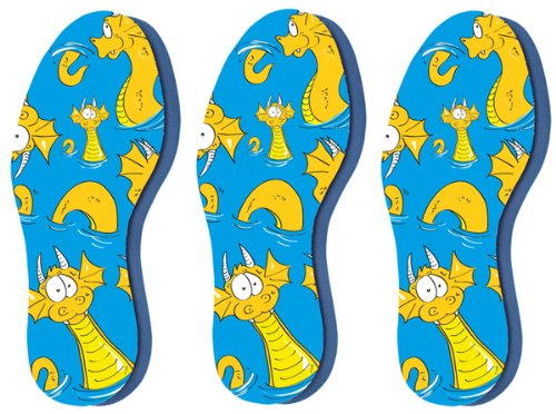 Pedag Soft | Fabric Covered Latex Foam Insoles | Lemon Scented | Children Size US 8C/9C-EU 24/25 | 3 Pair