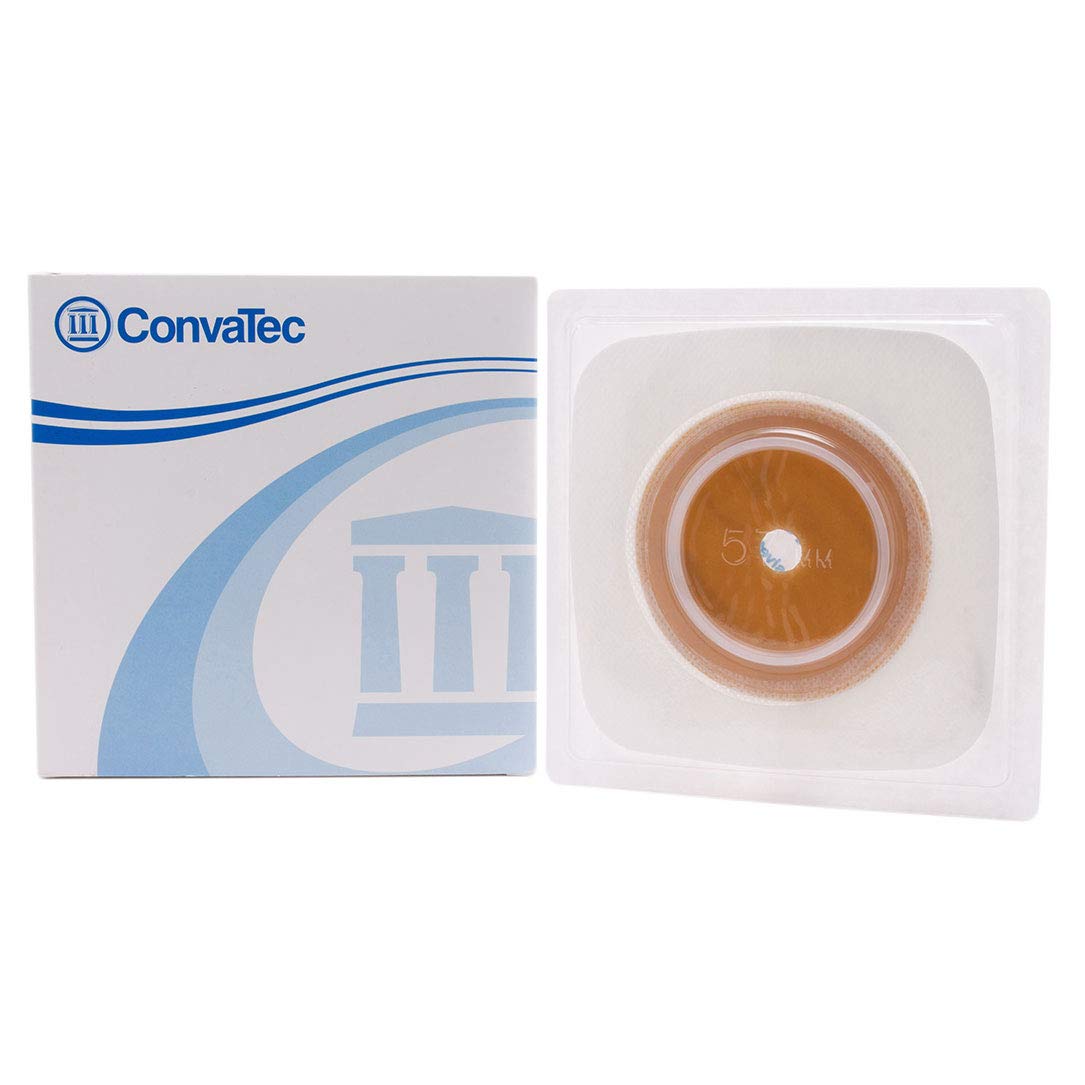 ConvaTec 125260 SUR-FIT Natura Two-Piece Stomahesive Skin Barrier with Tape Collar, Cut-to-Fit, Flexible, White, 2-1/4 Flange, 5
