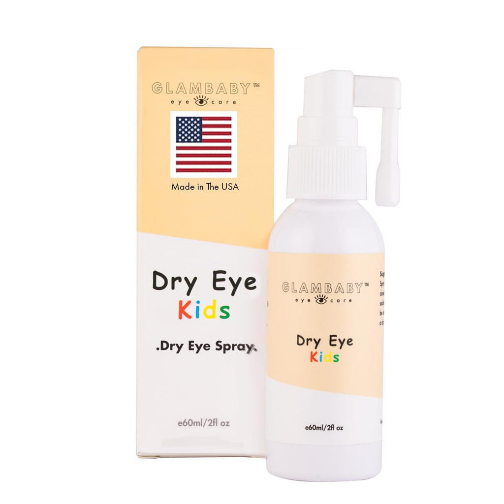GlamBaby Dry Eye Area Kids Spray | Gentle Hypochlorous Mist, 60ml | Daily Refreshing Care for Sensitive Skin Around Eyes | No-Wi