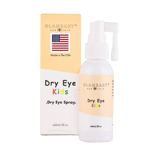 GlamBaby Dry Eye Area Kids Spray | Gentle Hypochlorous Mist, 60ml | Daily Refreshing Care for Sensitive Skin Around Eyes | No-Wi