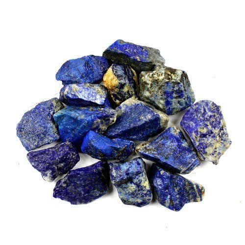 Bingcute 1lb Bulk Raw Rough Lapis Lazuli Stones Raw Natural Stones for Tumbling,Cabbing,Polishing,Wire Wrapping,Gem Mining, Wicc