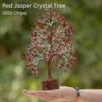 Crystal Trees for Home and Office Decoration, Red Jasper Chakra Healing Crystals Feng Shui Handmade Trees for Positive Energy, M