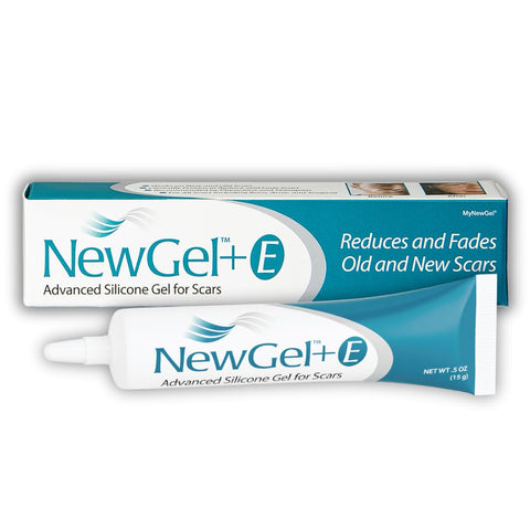 NewGel+E Advanced Silicone Scar Treatment Gel for Old and New Scars w Vitamin E, for Surgery, Injury, Keloids, Burns, and Facial