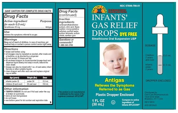 GeriCare Infants Gas Relief Drops Simethicone Drops for Infants, Relieves Stomach Discomfort, Safe & Gentle 20mg Drops, Child An