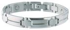 Sabona Mens Stainless Steel Magnetic Bracelet, Sport Magnetic Bracelet, Silver, Large/X large, 8.0   
