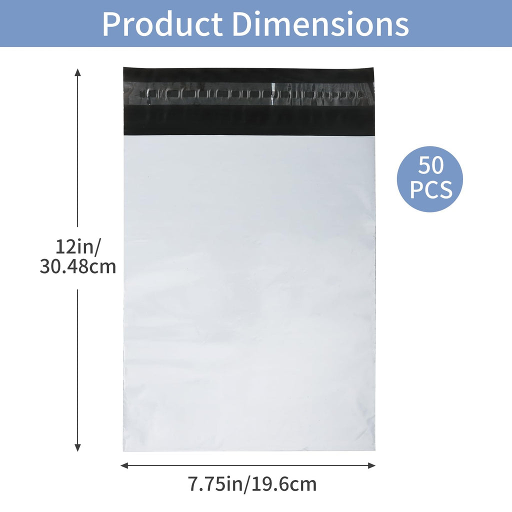 7.8x11.8 Inches Ostomy Pouch Disposable Bags 50 Pieces, Ostomy Supplies for Colostomy Waste Bags or Incontinence Pads