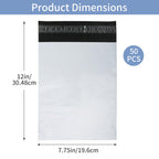 7.8x11.8 Inches Ostomy Pouch Disposable Bags 50 Pieces, Ostomy Supplies for Colostomy Waste Bags or Incontinence Pads