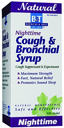 Boericke and Tafel Nighttime Cough and Bronchial Syrup, 4 Ounce - 6 per case.