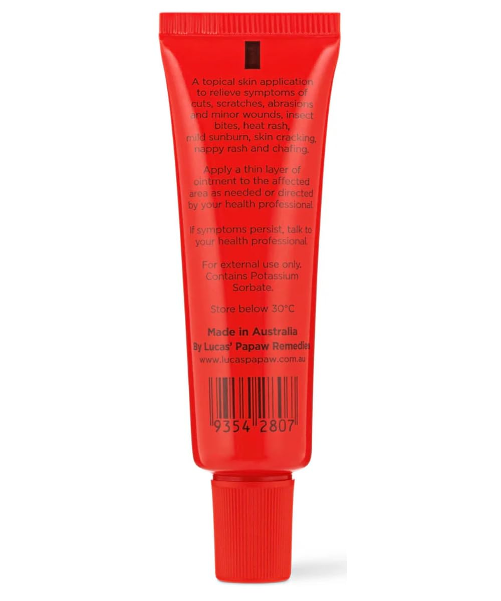 Lucas Papaw Ointment - 4 Tubes of 15g Each with Lip Applicator - Multipurpose Skin Relief - Made in Australia
