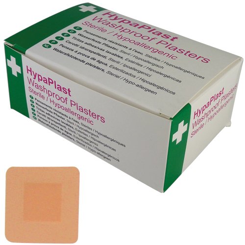 HypaPlast Washproof Plasters - 3.8 X 3.8cm (Pack of 100)