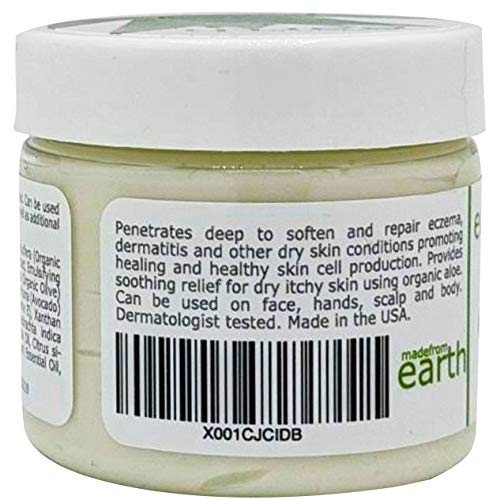 Made from Earth Eczema Cream for Dry Dermatitis Skin with Aloe & Vitamin E, 2oz