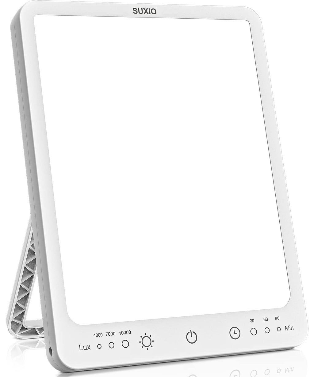 SUXIO Light Therapy Lamp - 10000 Lux Therapy Lights, 3 Timing & Mode Happy Lamp, Touch Control Daylight Lamp with Memory Functio