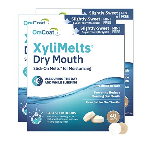 Oracoat Xylimelts For Dry Mouth Night Time Or Day - Moisturizing Dry Mouth Adhering Discs, Sugar Free With Xylitol, 40 Count - 3