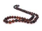 Baltic Amber Necklace for Adult - Natural Amber from Baltic Region, Genuine Baltic Amber (21.6, cherry)