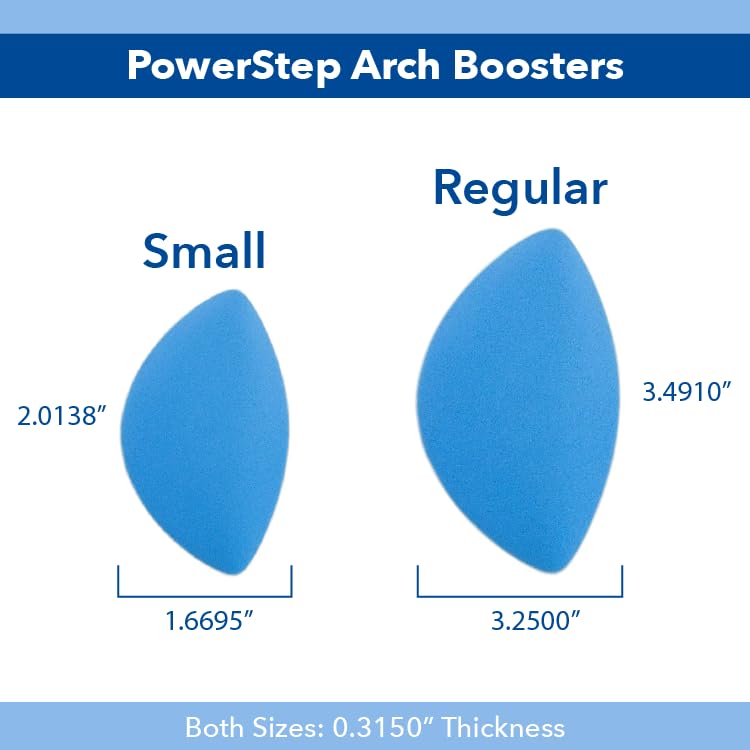 Powerstep unisex adult Boosters Arch Support, Blue, Small Regular US
