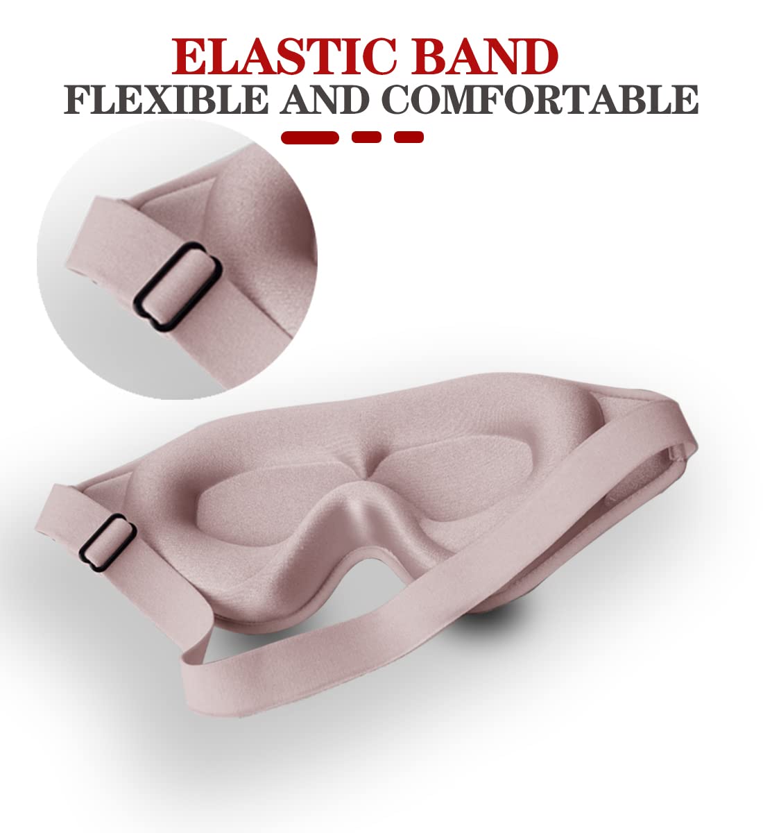 Sleep Mask, 3D Deep Contoured Eye Covers for Sleeping, 99% Block Out Light Eye Mask, Zero Eye Pressure Cup Blindfold for Men Wom