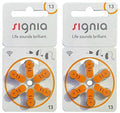 Signia Hearing Aid Batteries Size 13 (6 X 2 Pack) 12 Pcs