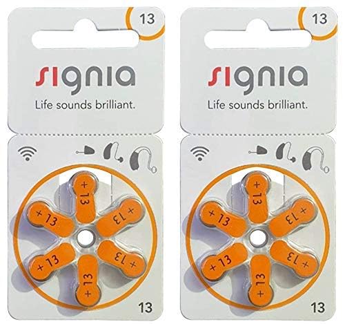 Signia Hearing Aid Batteries Size 13 (6 X 2 Pack) 12 Pcs