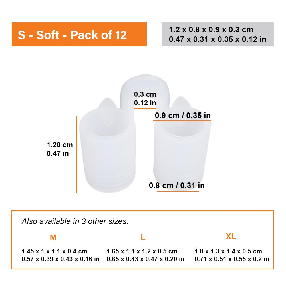 Nose Vent Sinus Relief (Pack of 12 Small Size) Soft Vents - A Simple Solution for Nasal Snorers - Reusable Snoring Device to Enj