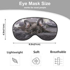 NOHSHE French Bulldog Silk Eye Mask Sleep Mask Puppy Grey Cute Dog Animal Eye Mask with Adjustable Strap Lightweight for Women W