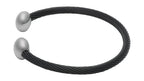 QRAY Black and White Deluxe Stainless Steel Golf Athletic Bracelet (Small: 6~7)