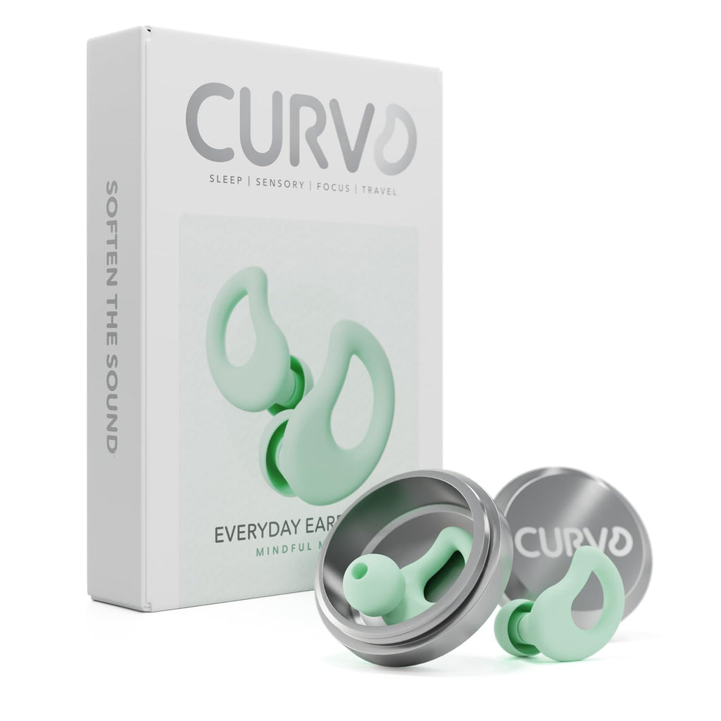 CURVD Everyday Earplugs - Ultra Soft, Customizable Sleep, Travel, Sensitivity, Noise Protection, for Sound Canceling Isolation, 