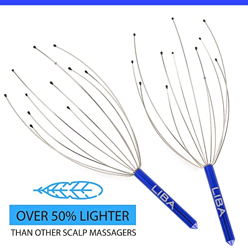 LiBa Scalp Massager Tool (2-Pack) for a Rejuvenating Head Hair Scratcher Massage No Painful Scratches, Tangling, or Hair Pulling