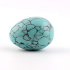 Turquoise 40x30mm Eggs with Wood Stand Stone Carved Natural Gemstone Bell Chakra Healing Crystal Reiki Crafts