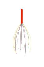 Kikkerland Colorful Handheld Portable Hair Head Scratcher Scalp Whisk Stress Relief, Relaxation, Massager