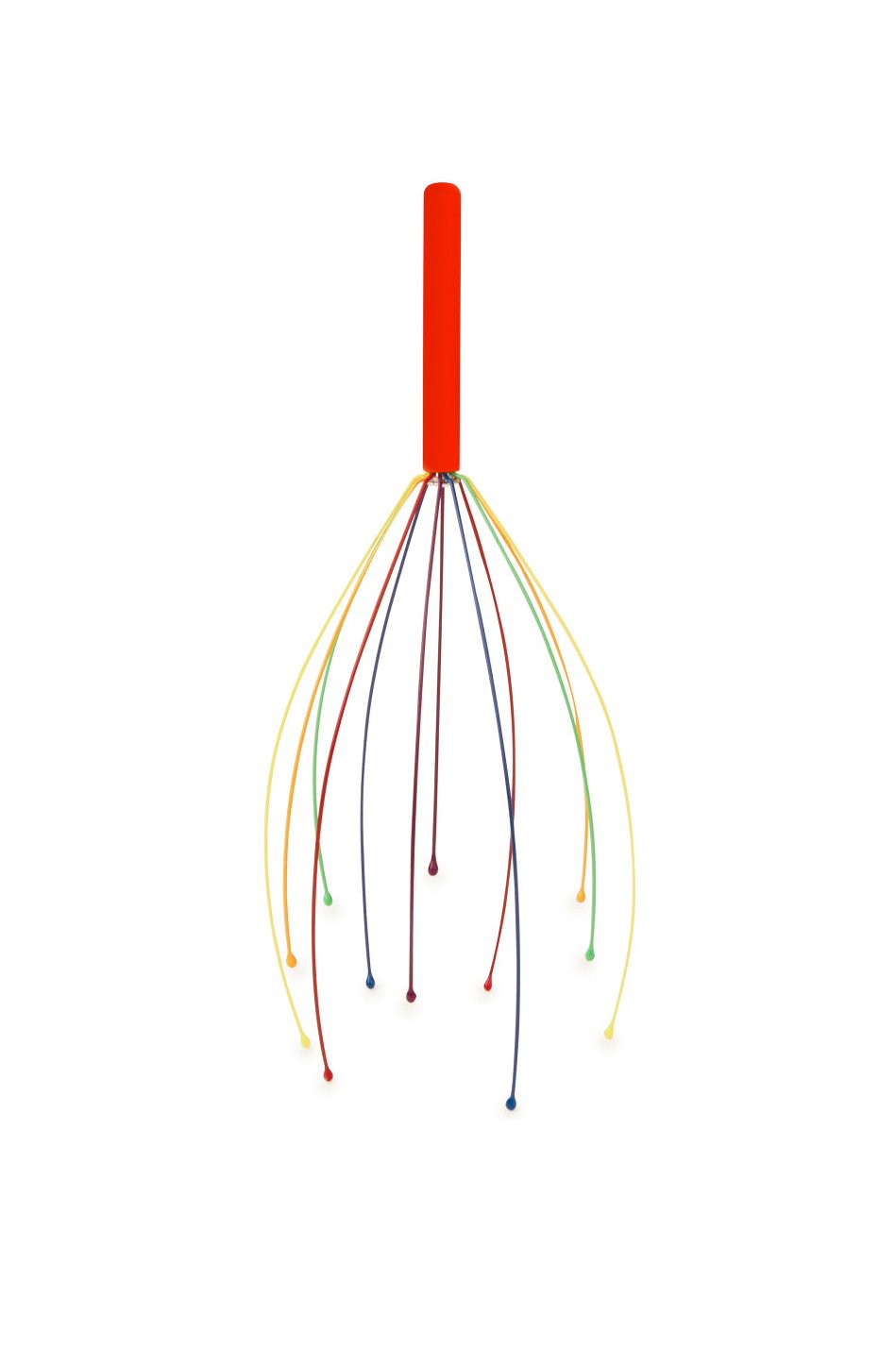Kikkerland Colorful Handheld Portable Hair Head Scratcher Scalp Whisk Stress Relief, Relaxation, Massager