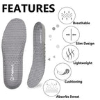 riemot 2 Pairs Shoe Insoles for Men Breathable Honeycomb Sport Inserts Cushioning Running Sneakers Insole Water Shoes Replacemen