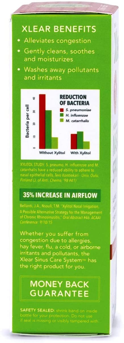 Xlear Nasal Spray, Natural Saline Nasal Spray with Xylitol, Nose Moisturizer for Kids and Adults, 1.5 fl oz (Pack of 12)