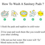 Reusable Waterproof Bamboo Charcoal Menstrual Pads Sets-Panty Liner Regular Flow Heavy Flow (pinjie, s)