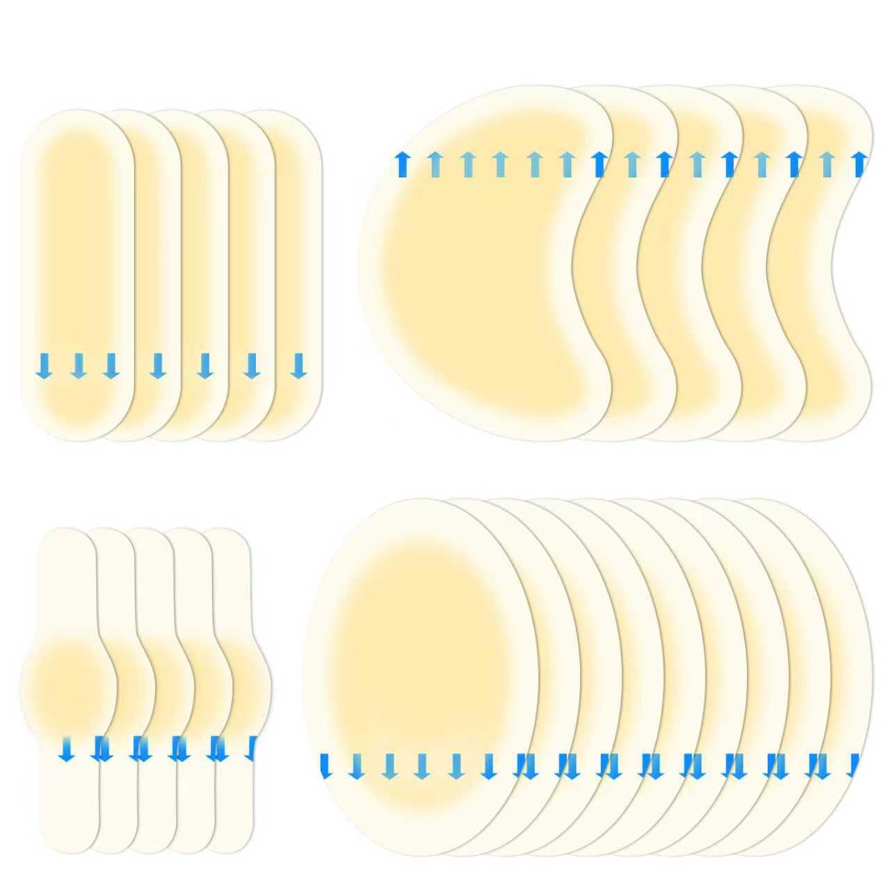Hydrocolloid Blister Bandages, Waterproof & Comfortable Blister Pads for Feet, Heels, Multi-Size, Individually Packed, Perfect f