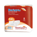 Tranquility Bariatric Disposable Briefs 3X-Large with Peach Mat Core for Dry Skin, Odor Control & Max Comfort, Secure Kufguard T