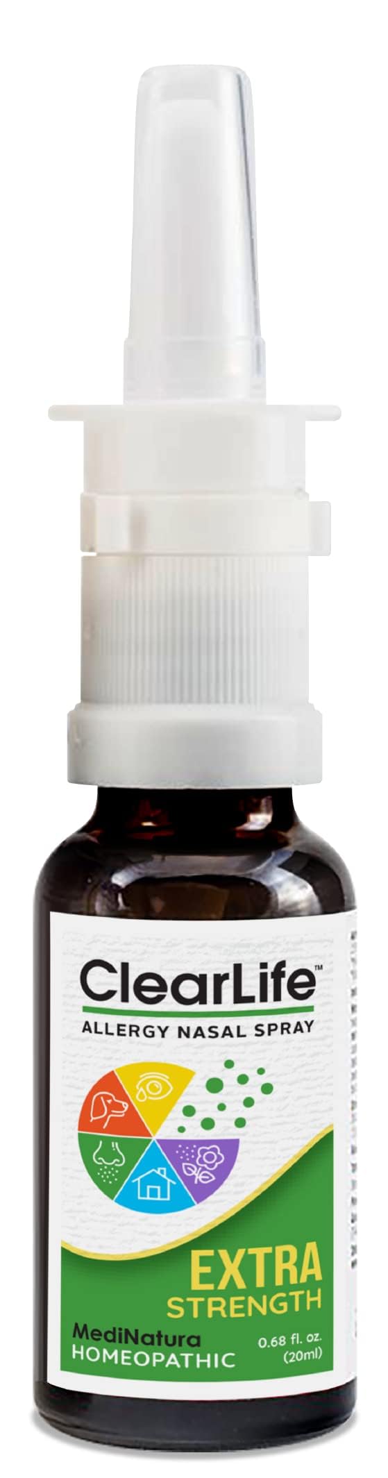 ClearLife Extra Strength Multi-System Allergy Relieving Nasal Spray Mist - 8 Powerful Homeopathic Actives Provide Potent Maximum