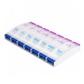 Wopanxye Daily Pill Case Organizer, 7-Day Weekly Medicine Planner Organizer, AM PM, Large Tray 14-Compartment Meds Box Container