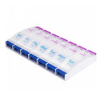 Wopanxye Daily Pill Case Organizer, 7-Day Weekly Medicine Planner Organizer, AM PM, Large Tray 14-Compartment Meds Box Container