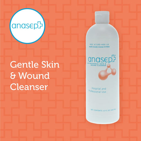 Anasept Antimicrobial Skin and Wound Cleanser, 15 oz Bottle with Dispensing Cap