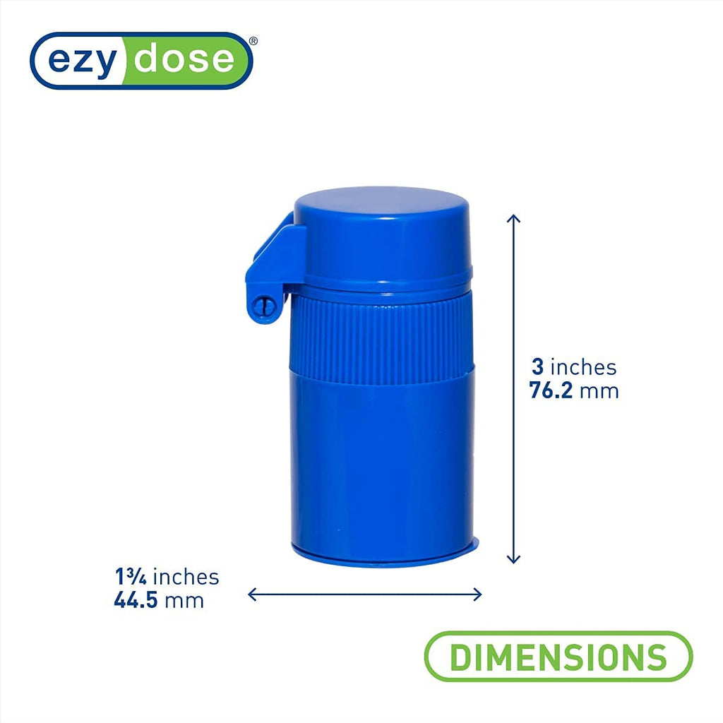 EZY DOSE 3 Compartment Pill Crusher, Cutter and Grinder, Daily Usage, Safely Cut Pills, Vitamins, Tablets, Accurate and Easy Cut