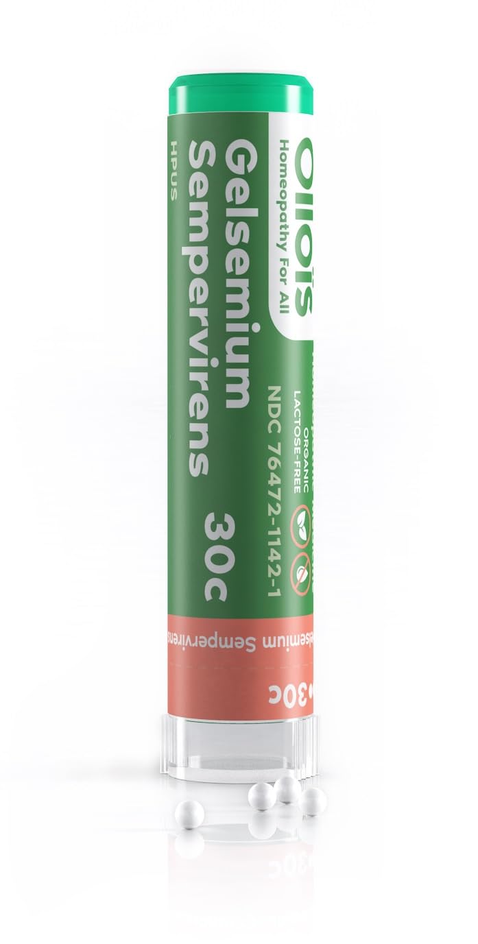 OLLOIS Gelsemium Sempervirens 30c, Organic, Lactose-Free Homeopathic, 80 Pellets (Pack of 1)