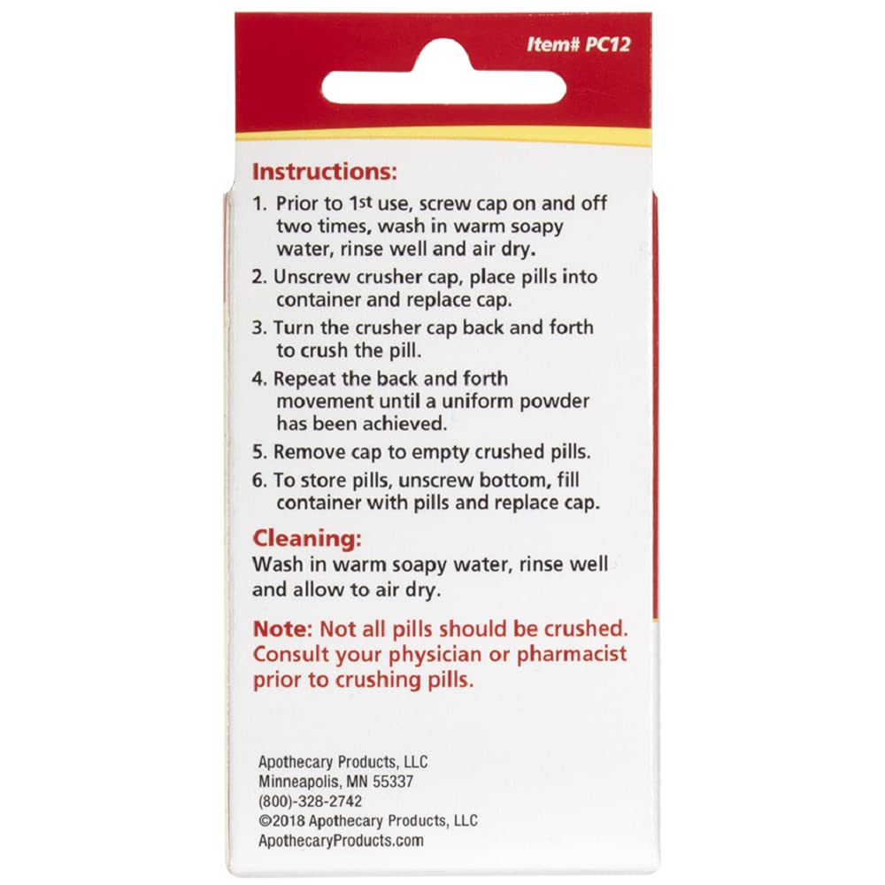 Acu-Life Pill Crusher and Grinder, Daily Usage, Safely Crushes Pills, Vitamins, Tablets, Accurate and Easy to Use, Includes Stor