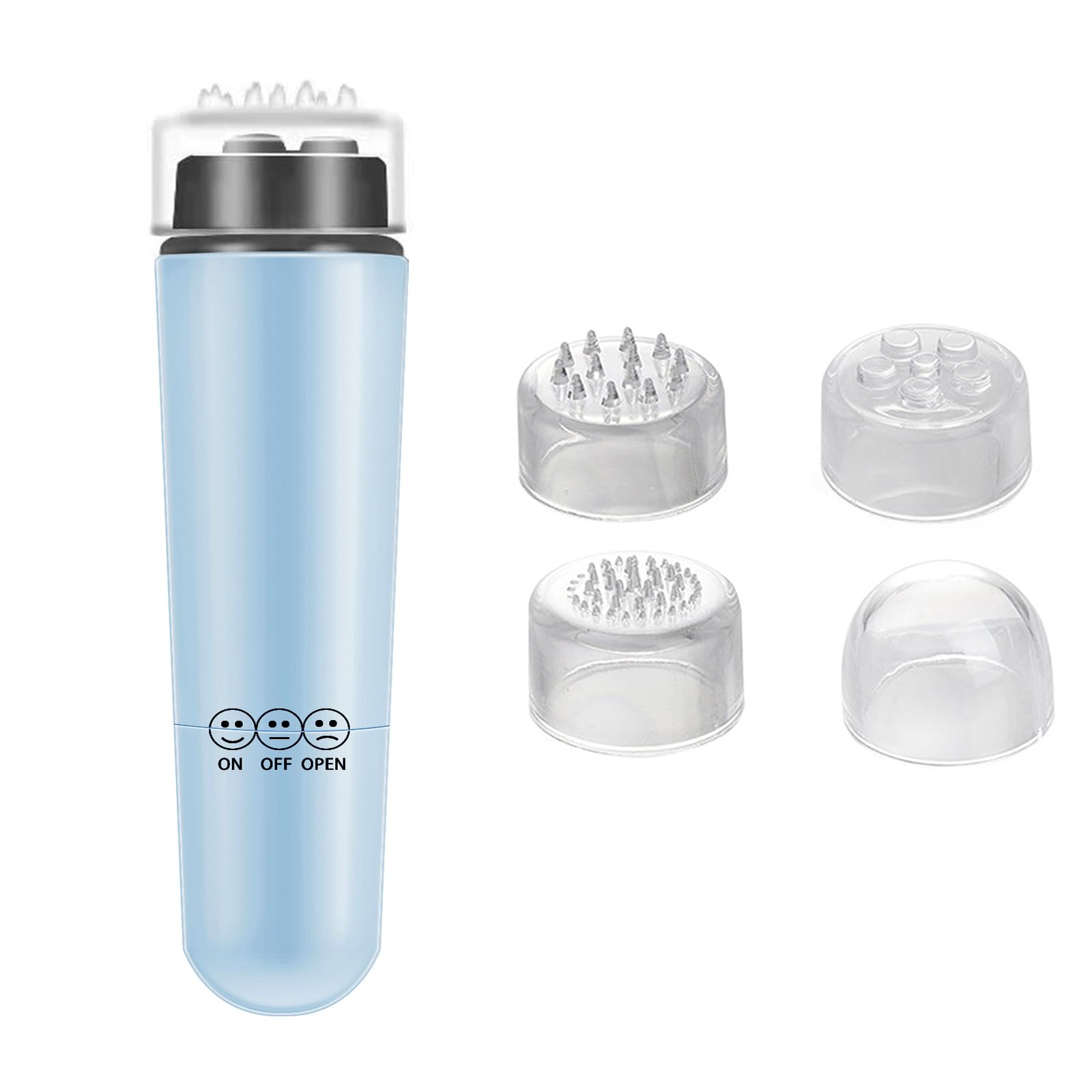 Brinmomp Mini Travel Massager Tool for Face, Neck, Leg, Back (Blue)