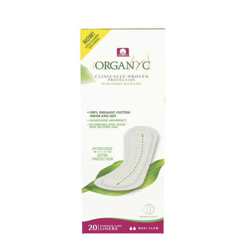 Organyc 100% Certified Organic Cotton Inside and Out Flat Panty Liner - Everyday Sanitary Pad, Free from Wood Pulp, Perfumes, SA