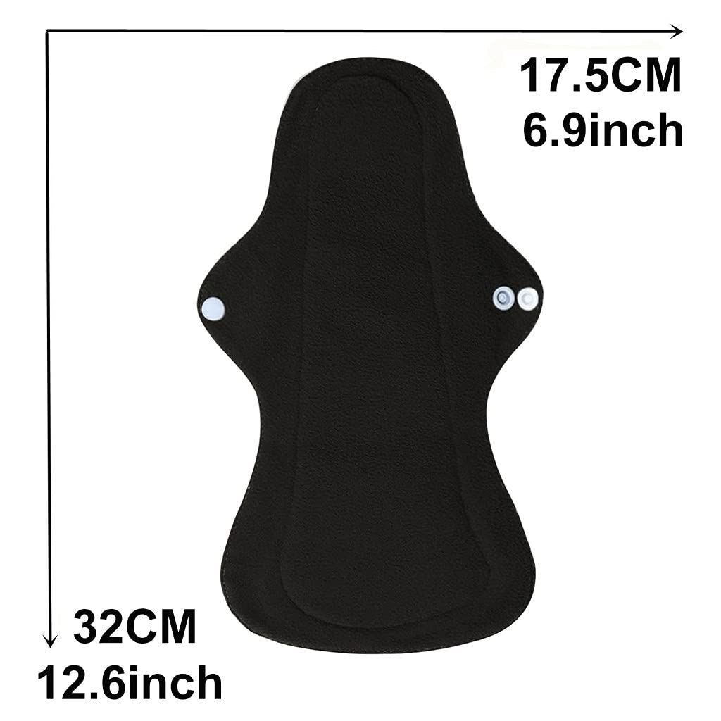 6pcs Resuable Incontinence Pads Resuable Waterproof Resuable Menstrual Pad Sets Including 5Pcs Heavy Flow Menstrual Pads Mama Cl