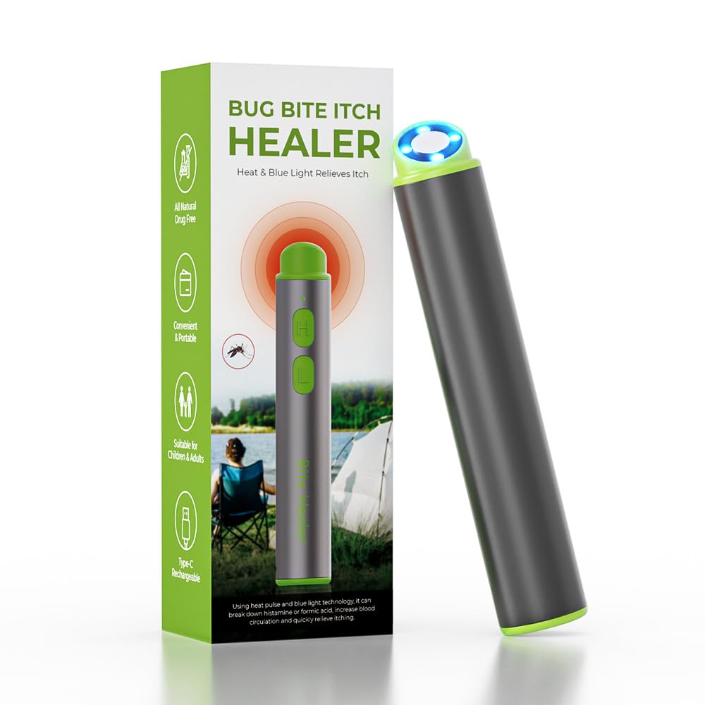 Bug Bite Relief with Suction Tool and Heat Mosquito Itch Relief-Insect Sting&2-in-1 Bite Relief Rechargeable Bug Bite Sucker and