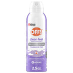 OFF! Clean Feel Travel Size Insect Repellent Aerosol, Fragrance-Free Bug Spray for Lasting Protection from Mosquitoes, 2.5 oz