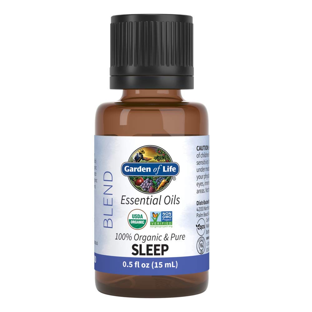 Garden of Life Essential Oils, 100% Organic and Pure Lavender Essential Oil Plus Ylang Ylang & Chamomile - Sleep Blend for Diffu