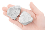 NUKAYAI 2Pcs Howlite 1.8-2.2 Large Raw Crystals Stones White Turquoise Rough Rocks Healing Crystal for Polishing Tumbling DIY Wr