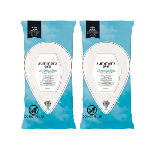 Summers Eve Cleansing Cloths 32 Count Soft Pk Frag-Free (Pack of 2)